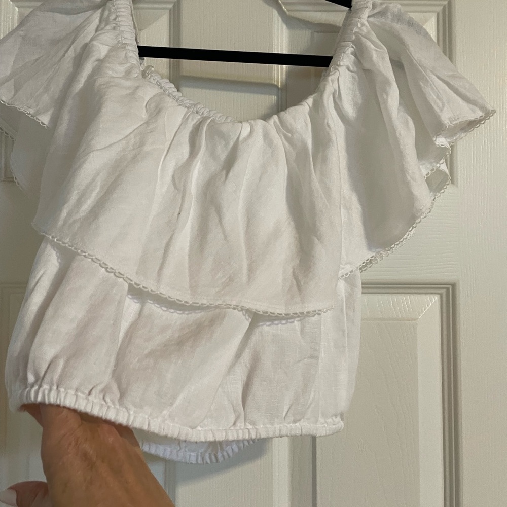 Trina Turk White Layered Blouse